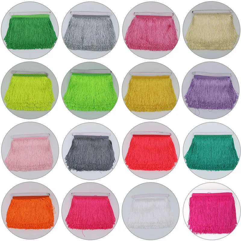 

Long 10/15/20/30cm Yard Lace Trim Tassel Fringe DIY Latin Dress Stage Clothes Accessories Decorative Tassels for Curtains