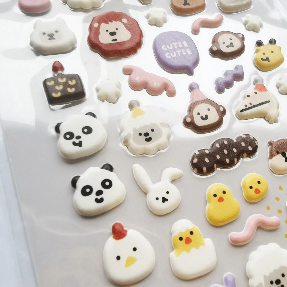 Корейский бренд Симпатичные животные дизайн скрапбукинг 3d-наклейка из пены для