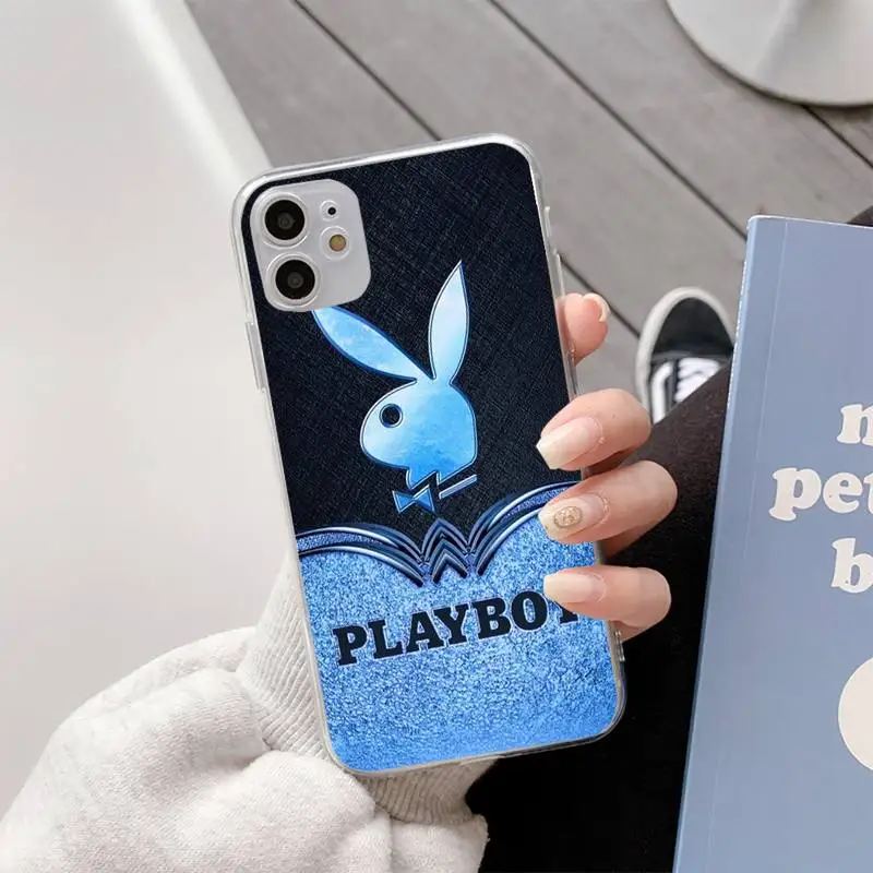 

Play Boy Bunny Phone Case For Iphone11 12 Pro Max SE 2020 6s 7 8 Plus X Xs Max Xr Transparent Soft Silicone Cover