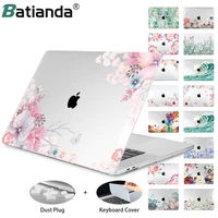hard crystal floral case for macbook air 12 air 13 2020 a2337 retina pro 13 3 15 16 touch bar a2338 flowers laptop case sleeve