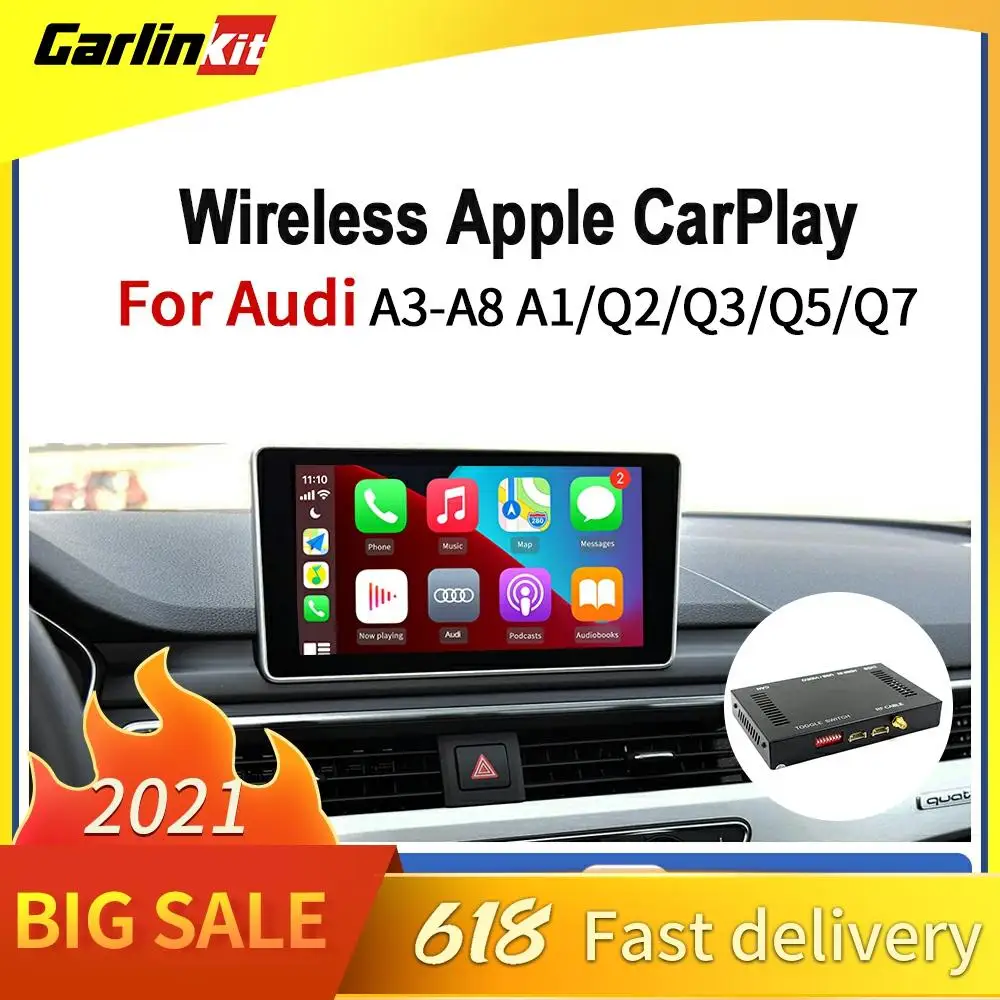 Carlinkit 2 0 Декодер Беспроводной CarPlay Android авто для AUDI все модели A1 A3 A4 A5 A6 A7 A8 Q2 Q3 Q4 Q5 Q7