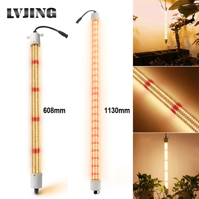 

Led Grow Light 90W 180W Full Spectrum Tube IP65 Waterproof Bar 360° illuminate for Indoor Greenhouse Plant Flower Tent with Plug