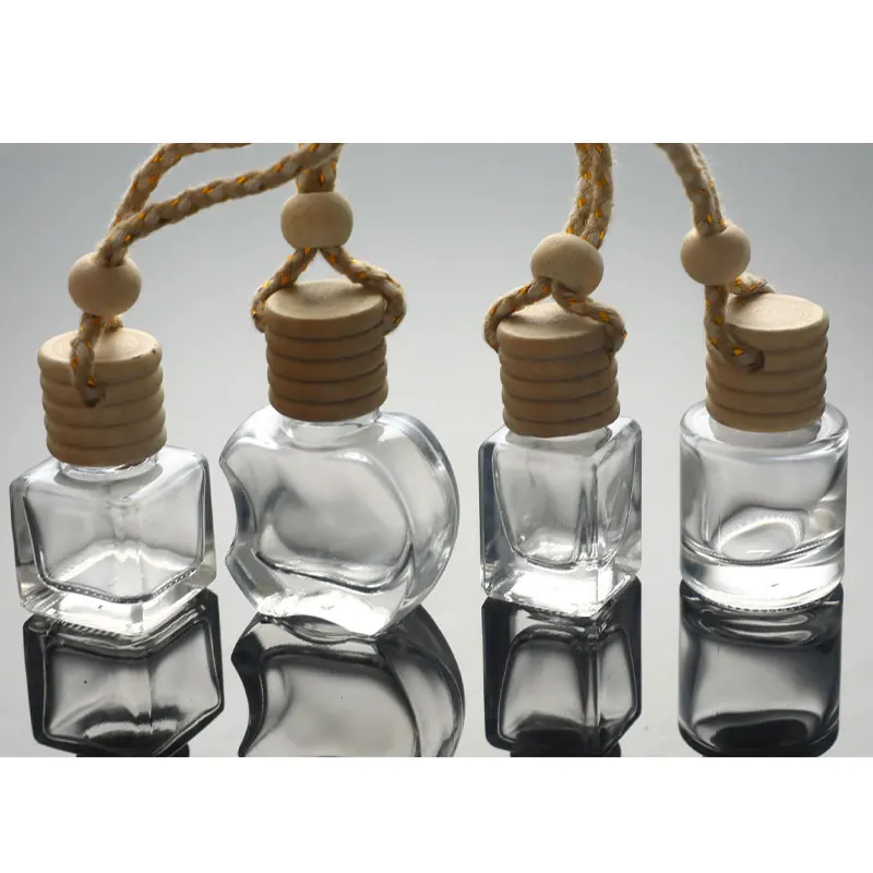 Glass Car Perfume Air Freshener Hanging Bottle Fragrance Diffuser Decoration