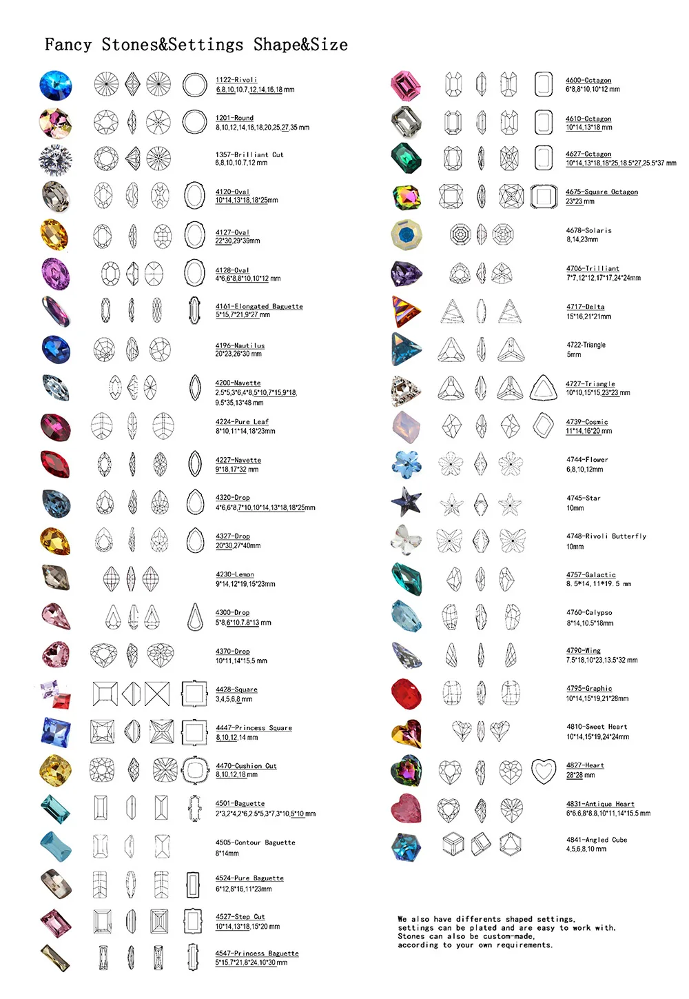 

CTPA3bI Glass DIY Crafts Rhinestones Strass Rivoli Black Diamond Sewing Needlework Fancy Stones For Fabric Clothes Accessories