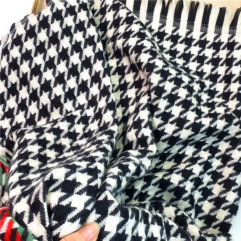 

New 2020 Luxury Brand Women Winter Scarf Warmer Shawl Ladies Plaid Blanket Knit Wrap Cashmere Poncho Capes Female Echarpe girl