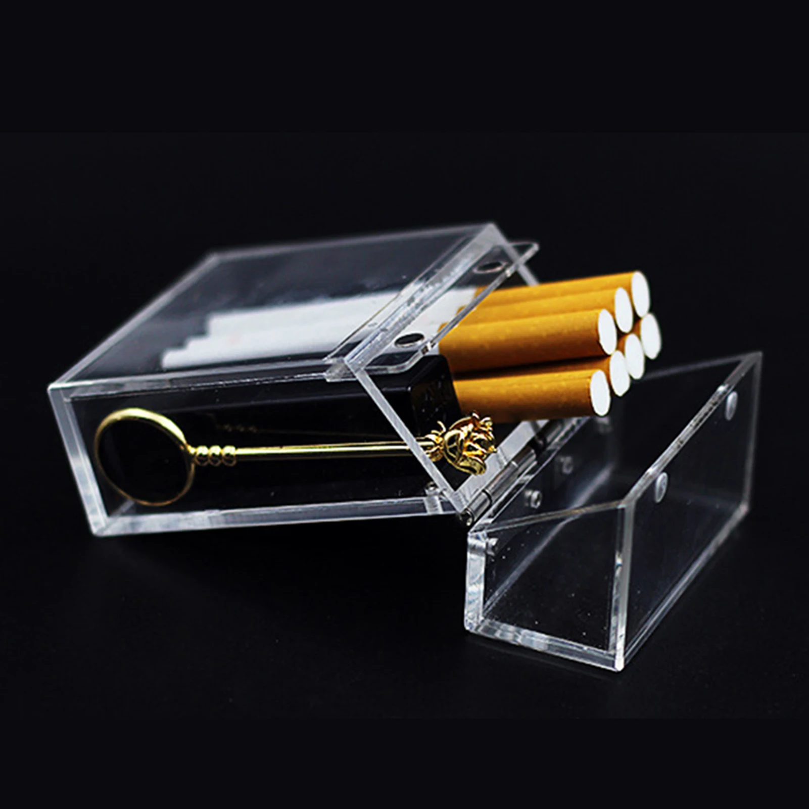 

New Fashion Pipe Creative Personality Cigaret Case Acrylic Cigarette Holder Lighter Storage Organizer Case Carry Gift Box