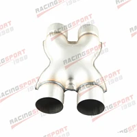 universal exhaust crossover x pipe dual 2 252 53 inout aluminized steel
