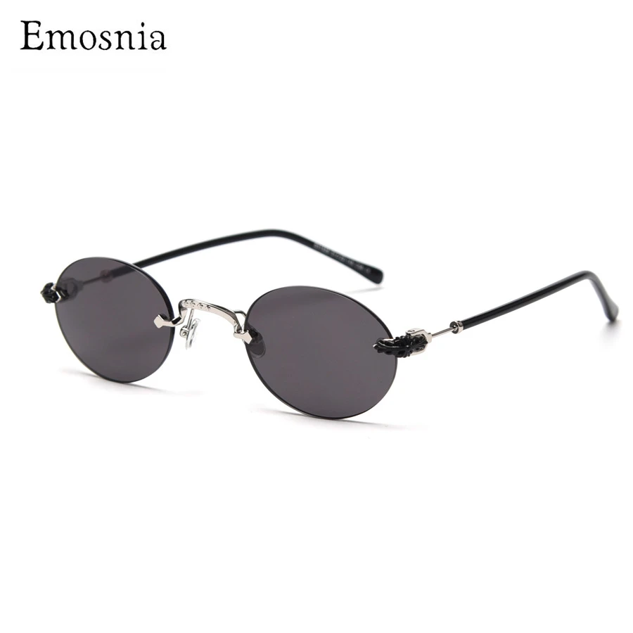2020 Steampunk Rimless Sunglasses Women Small Round Luxury Brand Design Sun Glasses Vintage Fashion Eyeware for Men Red UV 400