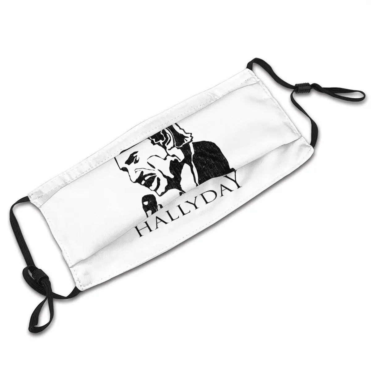 

Johnny Hallyday Adult Reusable Face Mask French Rock Singer Anti Haze Mask With Filters Protection Cover Respirator Mouth Muffle