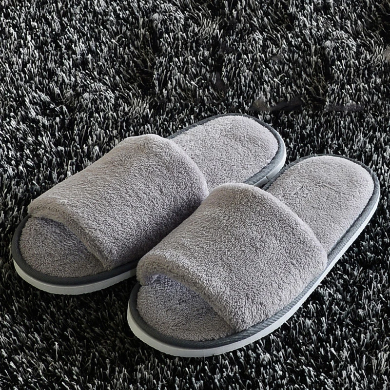 women solid color coral fleece slippers soft non disposable home hospitality slippers party gifts for wedding guests slippers free global shipping