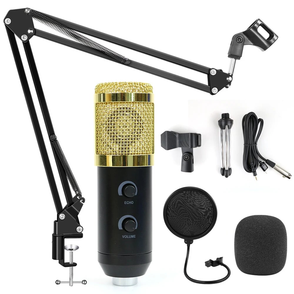

USB bm 900 Microphone bm 800 Condenser Microphone for Computer studio Recording Karaoke bm800 microfone ,with Stand Popfilter