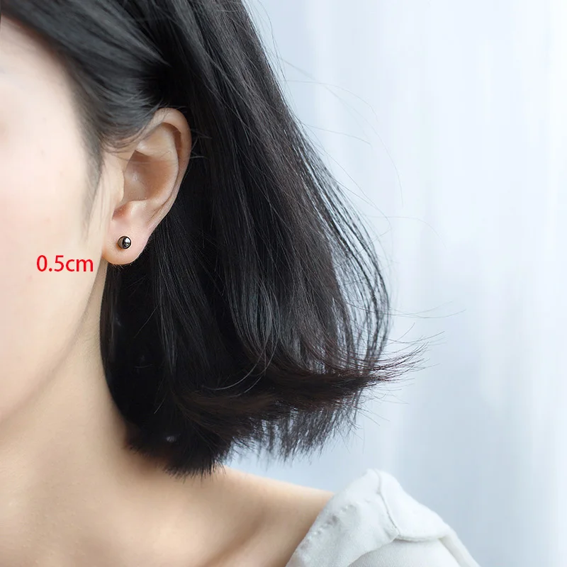 Trustdavis минималистичные серьги гвоздики из стерлингового серебра 925 пробы