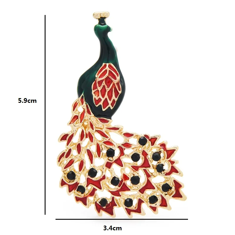 Женская эмалированная брошь Wuli &amp baby разноцветная зимняя в виде разноцветного
