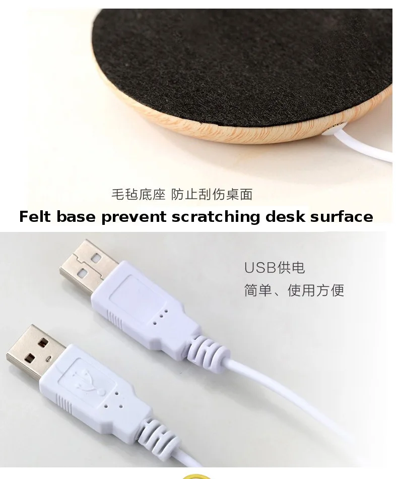 Mrosaa 5V usb-нагреватель, Дерево Зерно тепловой нагреватель для молоко чай кофе кружка горячие напитки стакан коврик, кухонные инструменты тепловой er Coast er