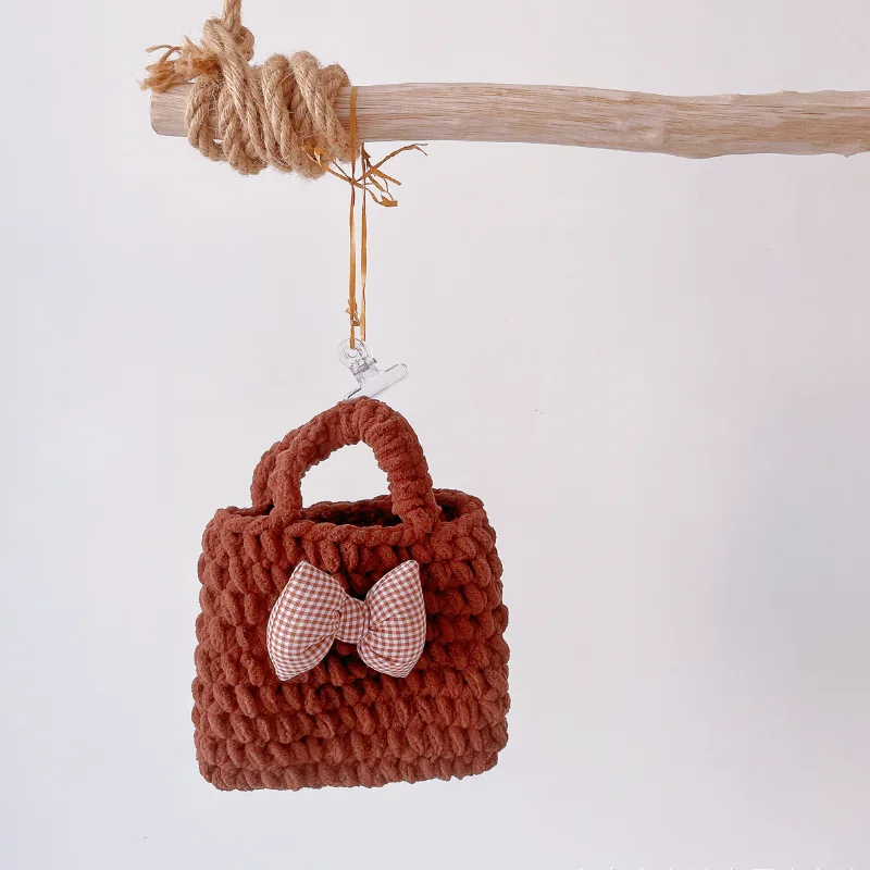 Children Lovely Big Bow Handbag Autumn Winter New Style Girls Baby Vintage Travel Handbag Wallet