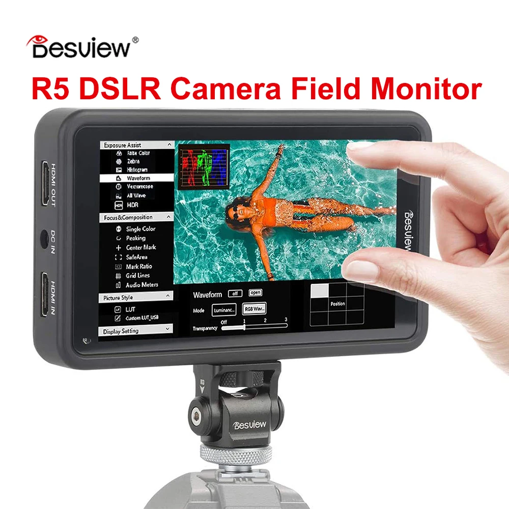 Besview Desview R5 монитор 4K 5 дюймов на камеру DSLR 3D LUT сенсорный экран HDMI камера полевой