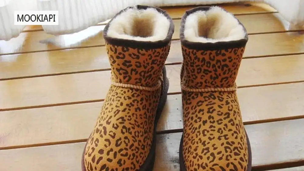 Новинка 2019 года Европейский стиль женские зимние ботинки из натуральной овчины