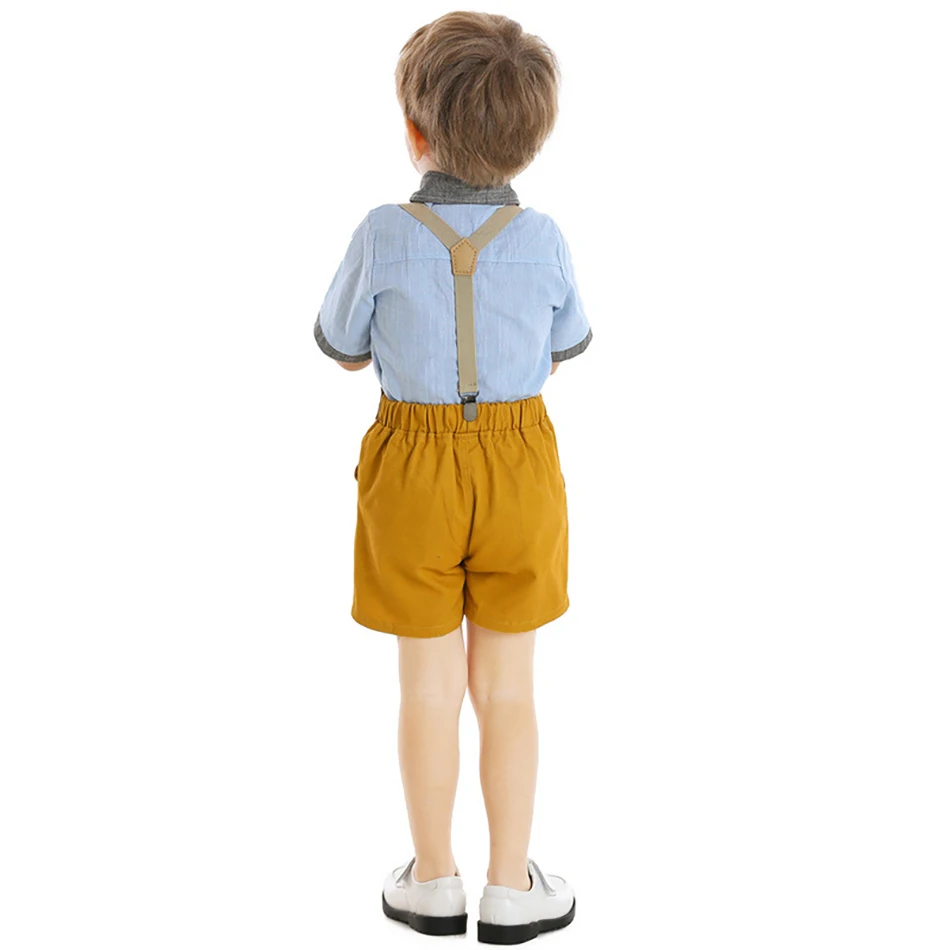 Summer Children Suit Set Gentleman's Kids Formal Clothes for 1-6 Years Boys Birthday Party Outfits Infant Boy Clothing Costume