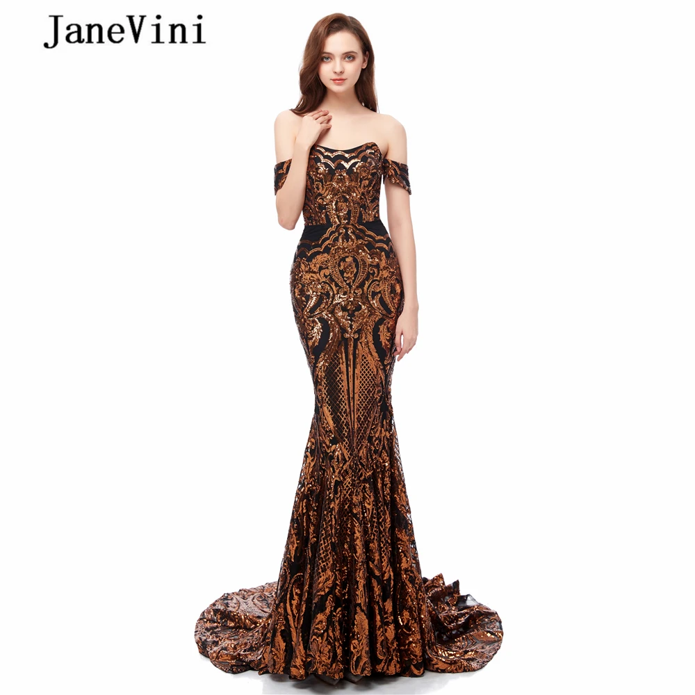 Сексуальные черные золотые вечерние платья-русалки jaevini женское платье без