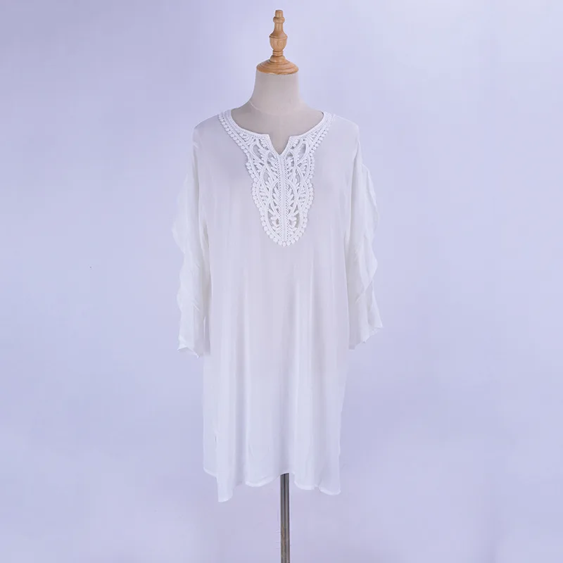 Шифоновая накидка пляжная одежда летний кафтан купальник платье бикини для