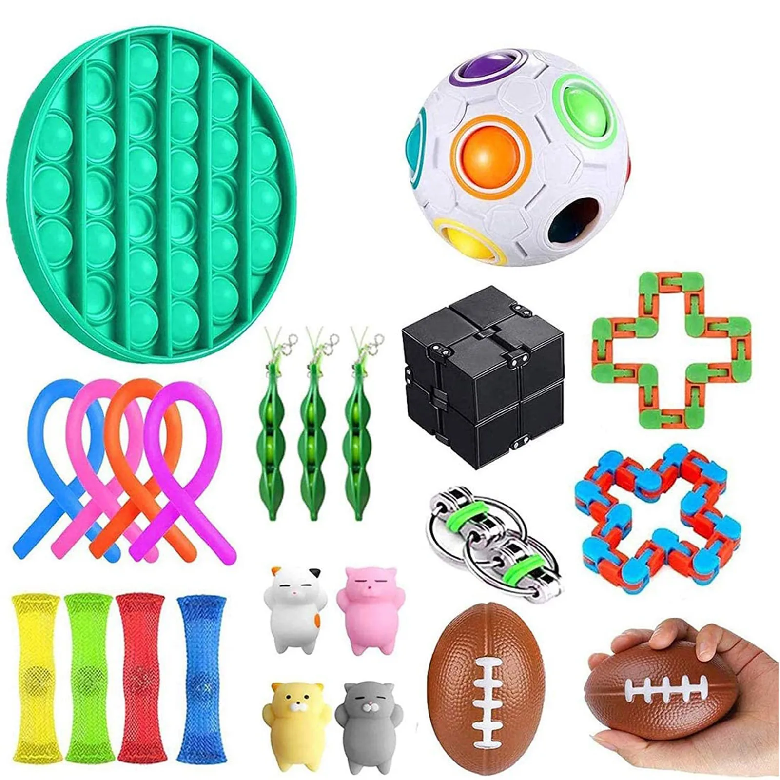 Fidget Pack de juguetes juguete Simple Dimple juguetes para ni&ntilde;os adultos autismo es Fidget juguete juguetes de calabaza-3