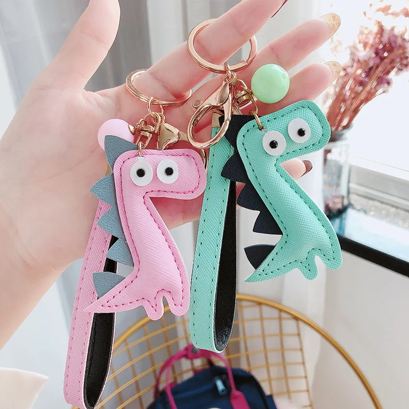 Модный милый брелок для ключей динозавры кольцо новый хлопковым наполнителем