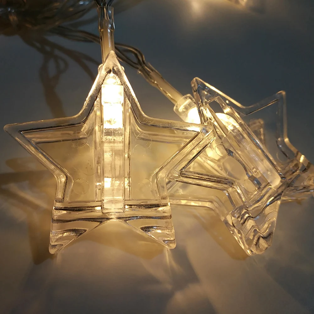 Five-pointed Star Photo Card Clip Decoration LED String Light 10/20/30/50LED Stars Decorative Clamp Fairy | Лампы и освещение