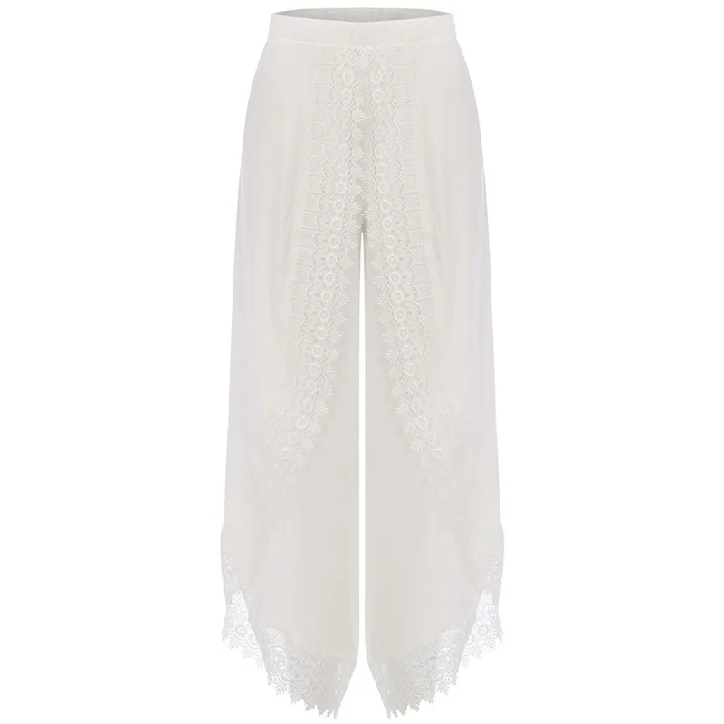 Женские черные брюки с высокой талией женские повседневные широкими штанинами