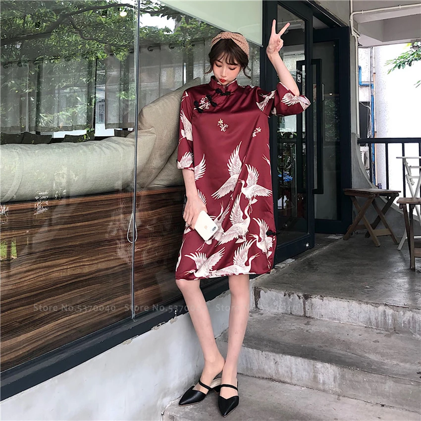 Мужская и женская блузка в стиле Харадзюку костюм ханьфу китайском Ципао