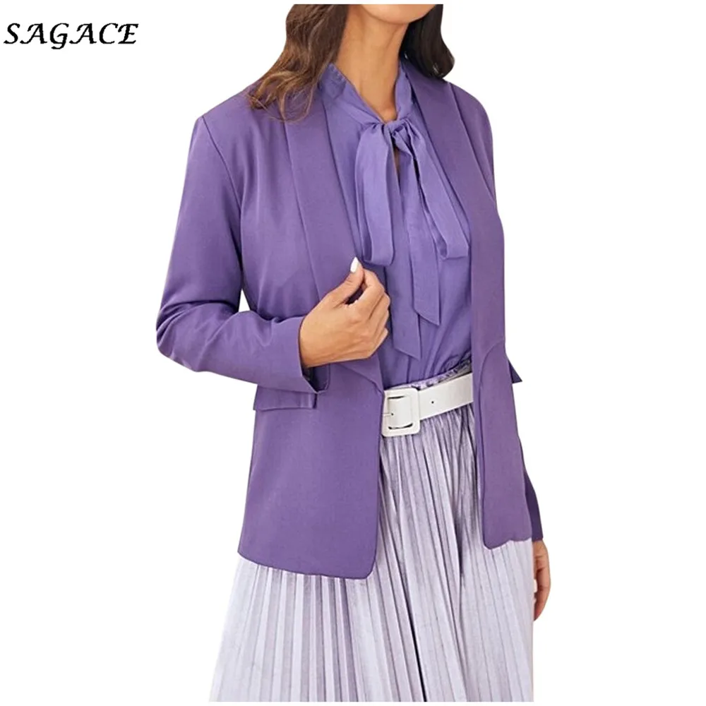 Sagace одежда пальто для женщин Модный повседневный мягкий длинный рукав