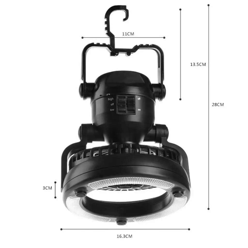 

2 in 1 Multifunctional Camping Fan with LED Lantern Portable Batteries LED Fan Light Tent Lamp for Outdoor Camping Hiking