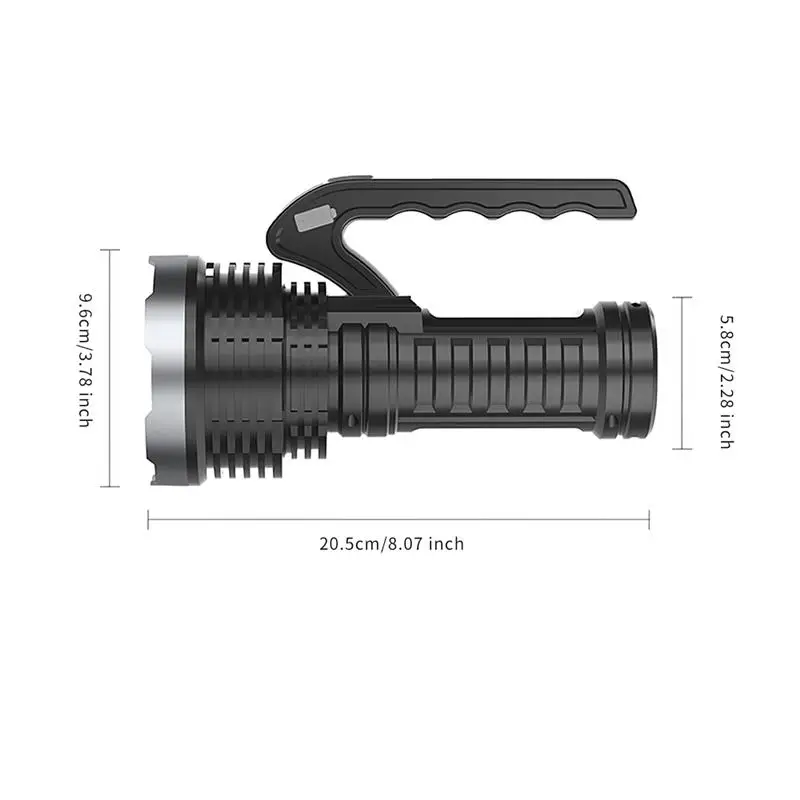 1pc USB Rechargeable Life Waterproof Outdoor 4 Light Modes Searchlight Spotlight Portable LED Flashlight 1000lm Super Bright | Дом и сад