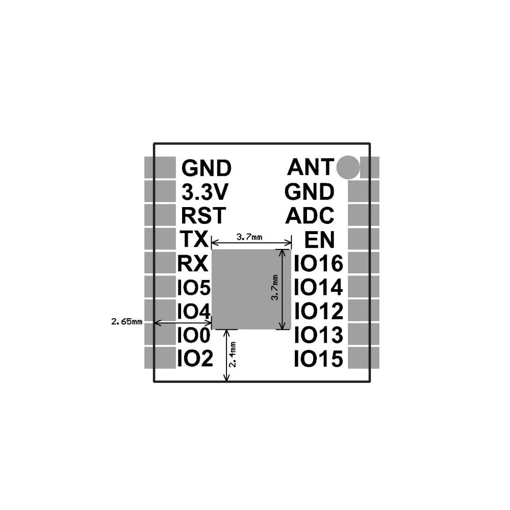 Wi-Fi-модуль ESP-01F Ai-Thinker 2 4 ГГц чип ESP8285 последовательный к Wi-Fi беспроводной сквозной