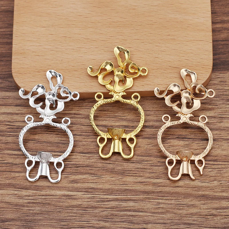 

10 PCS 26.5*56mm Metal Alloy Accessories DIY Handmade Necklace Earring Hair Accessories For Jewelry Making