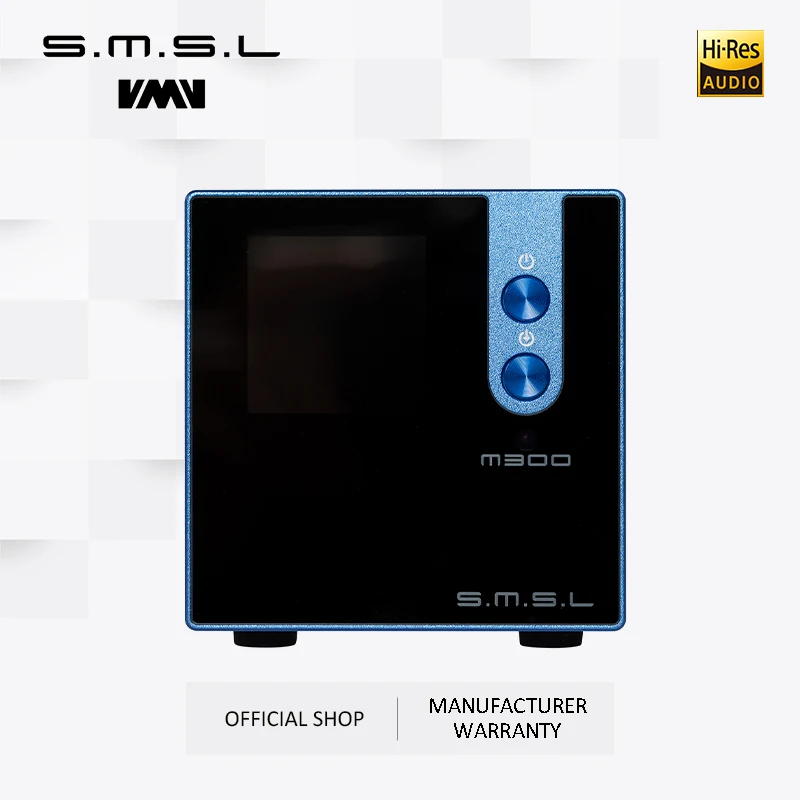 

New Version SMSL M300 MKII Blue Audio DAC AK4497 Native DSD512 Optical/Coaxial/USB Bluetooth 5.0 Input Balanced Line Output