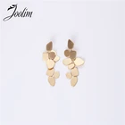 2 в 1, серьги-подвески из нержавеющей стали