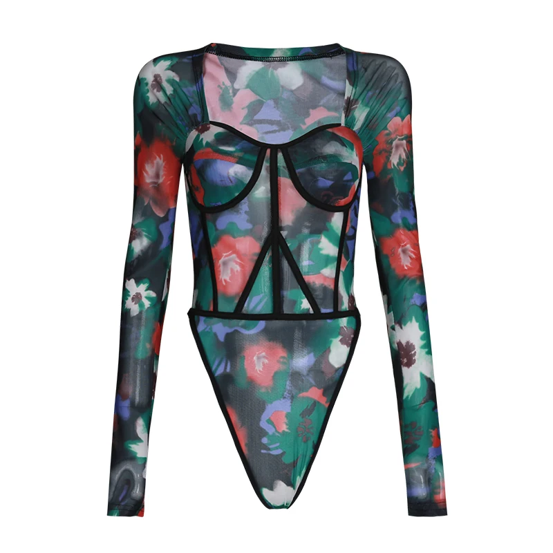 

Harajuku Streetwear Fashion Woman Tshirts Clothes Full Sleeve Printed T-shirt Onesie Bodysuit Women Fashion Sexy Jumpsuits SL015