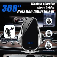 car 15w wireless charging multi function automatic clamping mobile phone holder for mercedes benz c glc class auto accessories