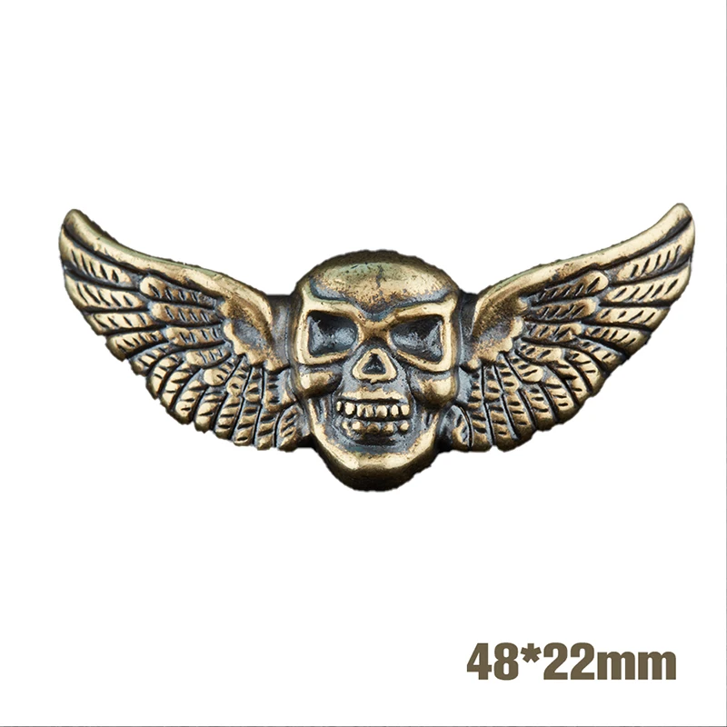

120th Anniversary Motorcycle Biker Metal Brass Badges Brooches Skull Wings Punk Badge For Clothes Hat Retro Collar Pin Brooch