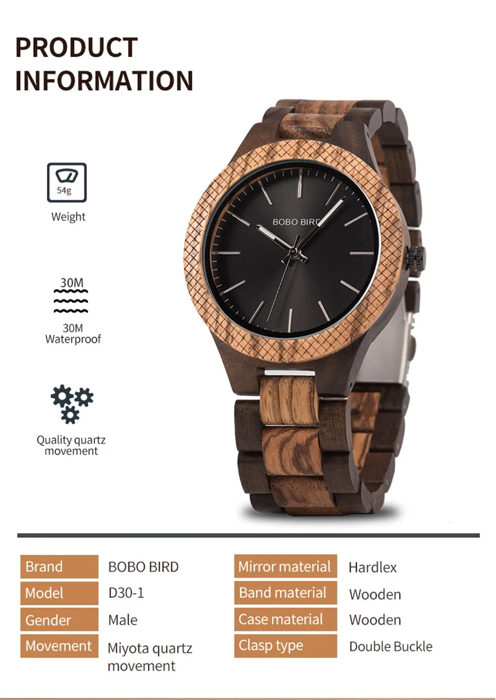 BOBO BIRD LD30-1,, классические мужские деревянные часы, наручные часы с логотипом на заказ, мужские часы с сетчатым ободком Erkek Kol Saat