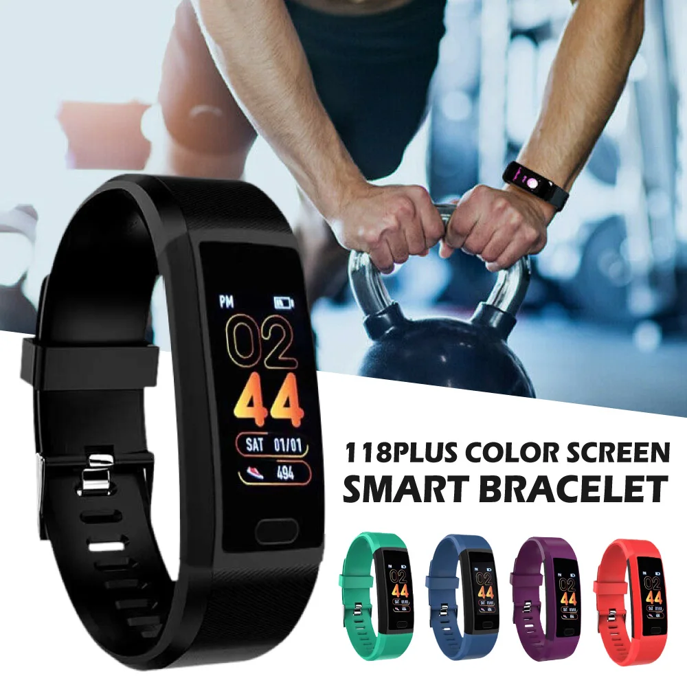 Смарт браслет с цветным экраном 118PLUS пульсометр артериальное давление