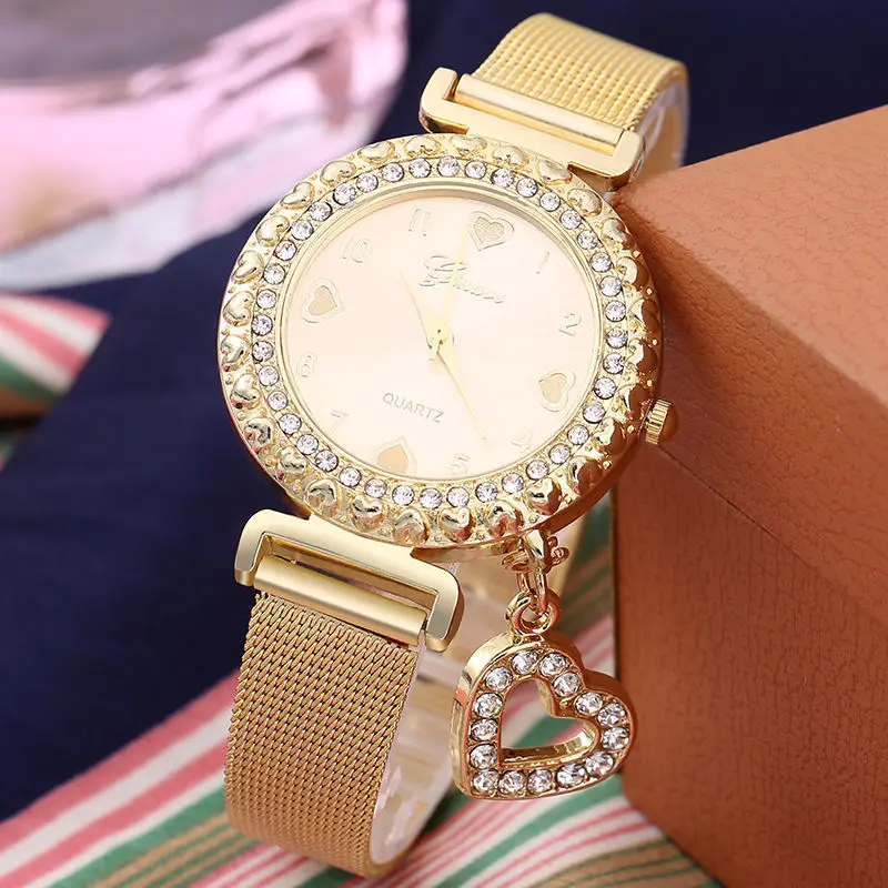 

Роскошные женские кварцевые часы в стиле ретро с Циферблатом из нержавеющей стали, повседневные часы с браслетом, простые и элегантные часы...