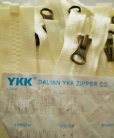 long ykk zipper vintage slider for clothing sewing beige jacket accessories