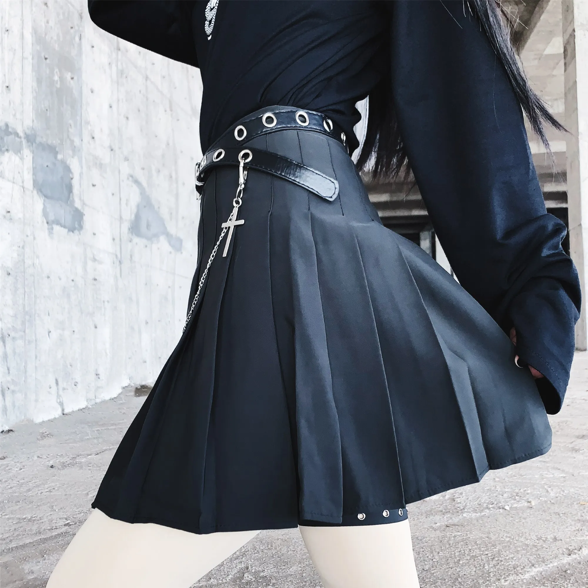 Юбка Ruibbit с вышивкой для девушек Женская юбка завышенной талией и кольцом модная