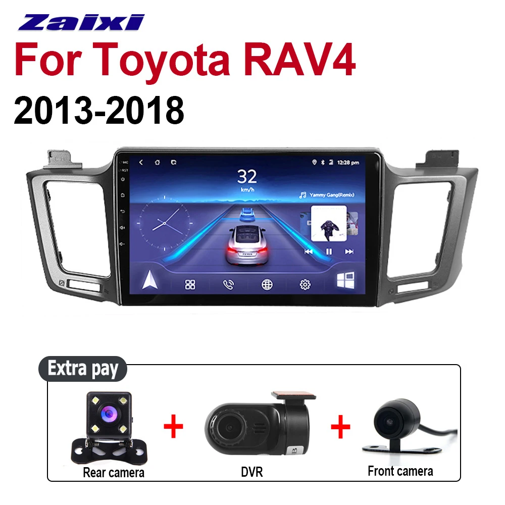 Автомобильный мультимедийный плеер ZaiXi 2 Din Android 9 Авторадио для Toyota RAV4 2013 ~ 2018 DVD GPS 8