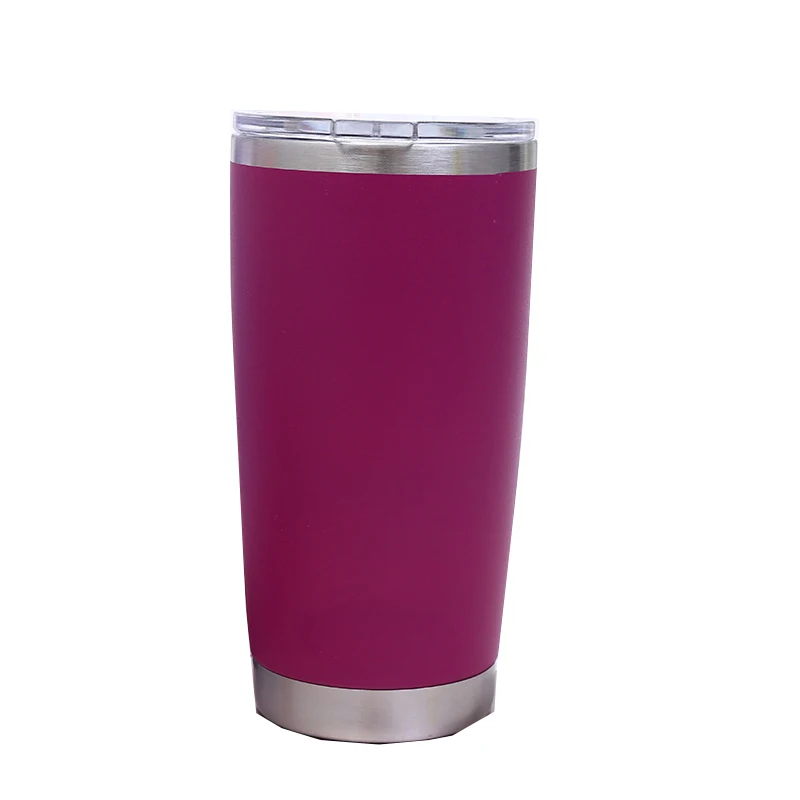 20oz purple Лазерная гравировка, Кастомизация 20 унций 30 унций, нержавеющая сталь, пивной стакан, стакан, дорожная пивная кружка, термос, кофейные кружки - Цвет: 20oz purple