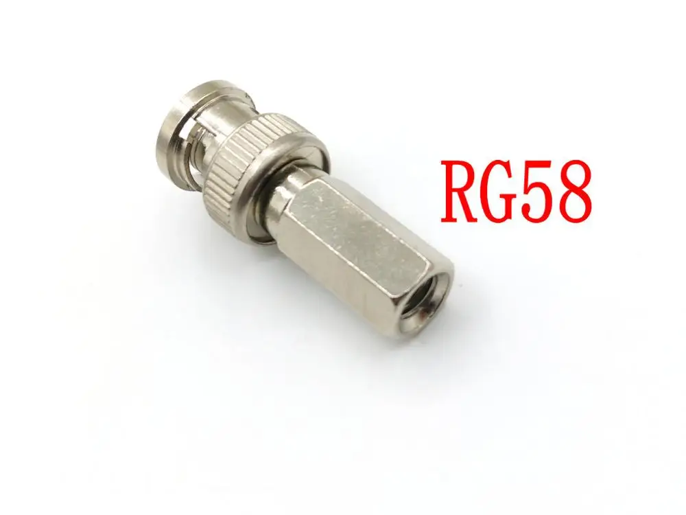 6 шт. BNC male twist on Разъемы RG58/RG59/RG6 коаксиальные разъемы для камер CCTV|Соединители| |