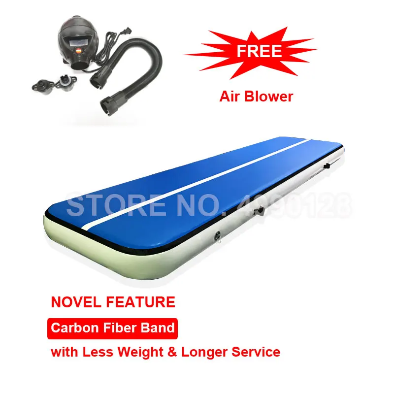

3m 4m 5m Inflatable Lighter Air Track Gymnastics Mattress Tumbling Airtrack for Gym Yoga Wrestling Carbon Fiber Band