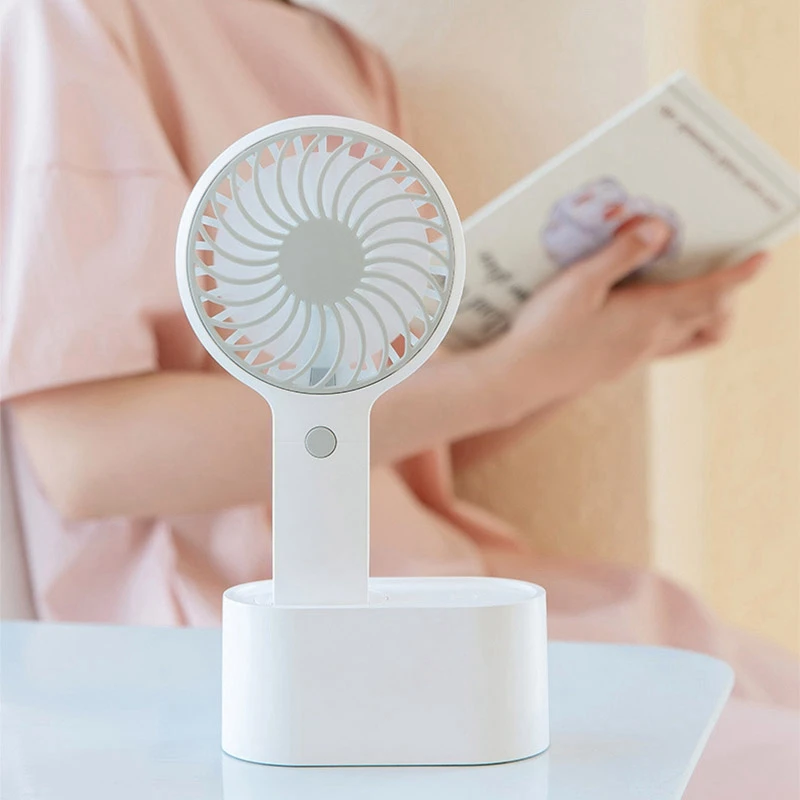 

LLD-18 Shaking Head Fan, USB Charging Portable Mini Handheld Silent Fan for Office and Dormitory