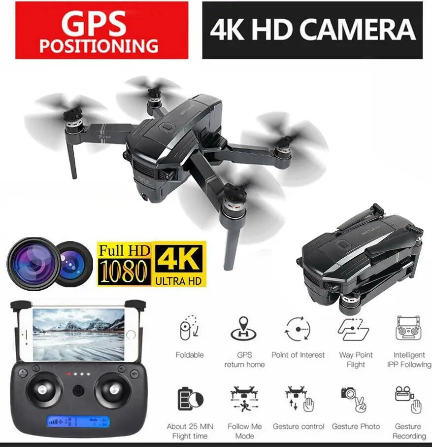 4K Квадрокоптер с дистанционным управлением HD Камера X46G 5G WI FI FPV GPS складной Дрон